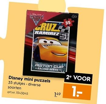 Aanbiedingen Disney mini puzzels - Disney - Geldig van 11/11/2017 tot 22/11/2017 bij Blokker