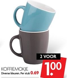 Aanbiedingen Koffiemokje - Huismerk - Deka Markt - Geldig van 12/11/2017 tot 18/11/2017 bij Deka Markt