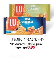 Aanbiedingen Lu minicrackers - Lu - Geldig van 12/11/2017 tot 18/11/2017 bij Deka Markt