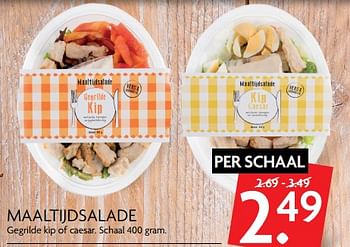 Aanbiedingen Maaltijdsalade gegrilde kip of caesar - Huismerk - Deka Markt - Geldig van 12/11/2017 tot 18/11/2017 bij Deka Markt