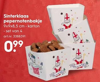 Aanbiedingen Sinterklaas pepernotenbakje - Huismerk - Blokker - Geldig van 11/11/2017 tot 22/11/2017 bij Blokker