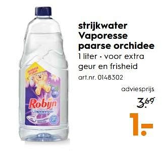 Aanbiedingen Strijkwater vaporesse paarse orchidee - Robijn - Geldig van 11/11/2017 tot 22/11/2017 bij Blokker