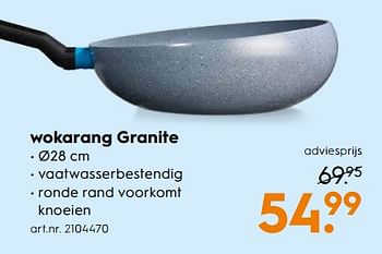 Aanbiedingen Wokarang granite - Huismerk - Blokker - Geldig van 11/11/2017 tot 22/11/2017 bij Blokker