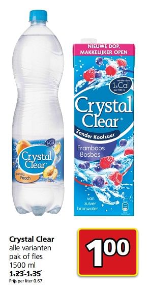 Aanbiedingen Crystal clear - Crystal - Geldig van 13/11/2017 tot 19/11/2017 bij Jan Linders
