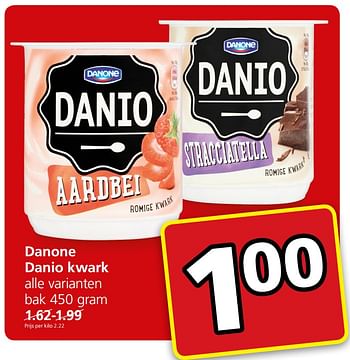 Aanbiedingen Danone danio kwark - Danio - Geldig van 13/11/2017 tot 19/11/2017 bij Jan Linders