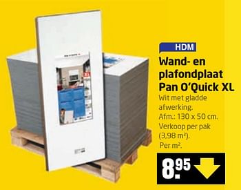 Aanbiedingen Wand- en plafondplaat pan o`quick xl - HDM - Geldig van 13/11/2017 tot 19/11/2017 bij Formido