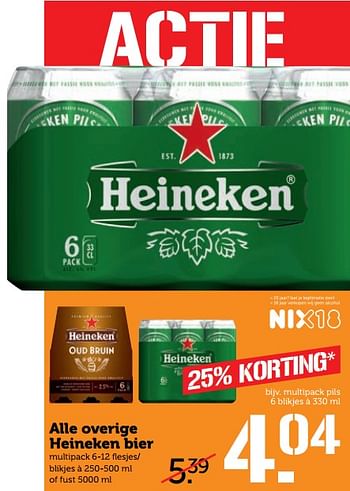 Aanbiedingen Alle overige heineken bier - Heineken - Geldig van 13/11/2017 tot 19/11/2017 bij Coop