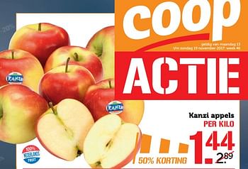 Aanbiedingen Kanzi appels - Huismerk - Coop - Geldig van 13/11/2017 tot 19/11/2017 bij Coop