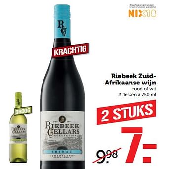 Aanbiedingen Riebeek zuidafrikaanse wijn rood of wit - Rode wijnen - Geldig van 13/11/2017 tot 19/11/2017 bij Coop