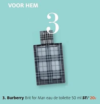 Aanbiedingen Burberry brit for man eau de toilette 50 ml - Burberry - Geldig van 13/11/2017 tot 19/11/2017 bij Etos