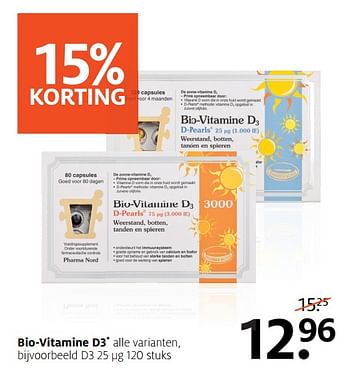 Aanbiedingen Bio-vitamine d3 25 ug - Huismerk - Etos - Geldig van 13/11/2017 tot 19/11/2017 bij Etos