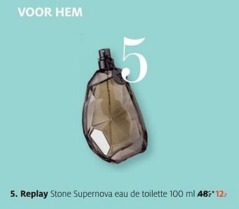 Aanbiedingen Replay stone supernova eau de toilette 100 ml - Replay - Geldig van 13/11/2017 tot 19/11/2017 bij Etos