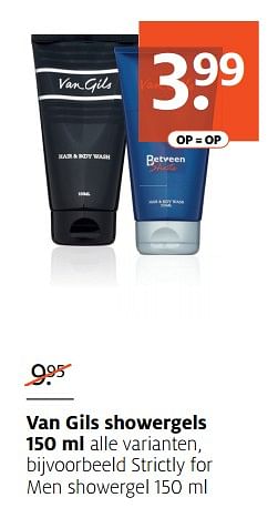 Aanbiedingen Strictly for men showergel - Van Gils - Geldig van 13/11/2017 tot 19/11/2017 bij Etos