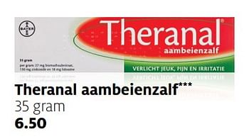 Aanbiedingen Theranal aambeienzalf - Huismerk - Etos - Geldig van 13/11/2017 tot 19/11/2017 bij Etos