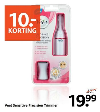 Aanbiedingen Veet sensitive precision trimmer - Veet - Geldig van 13/11/2017 tot 19/11/2017 bij Etos