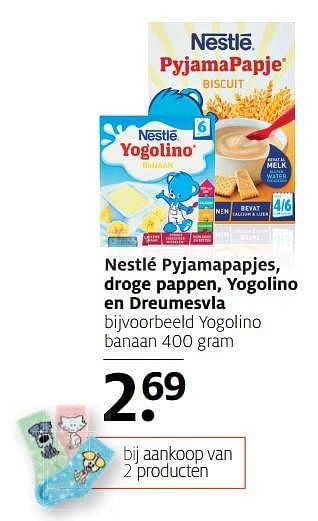 Aanbiedingen Yogolino banaan - Nestlé - Geldig van 13/11/2017 tot 19/11/2017 bij Etos