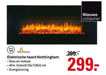 Aanbiedingen Elektrische haard notthingham - Livin Flame - Geldig van 13/11/2017 tot 26/11/2017 bij Karwei