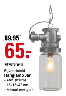 Aanbiedingen Hanglamp jar - vtwonen - Geldig van 13/11/2017 tot 26/11/2017 bij Karwei