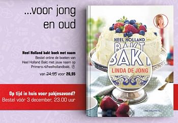 Aanbiedingen Heel holland bakt boek met naam - Huismerk - Primera - Geldig van 13/11/2017 tot 05/12/2017 bij Primera