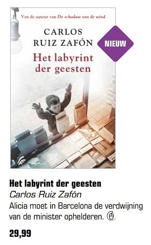 Aanbiedingen Het labyrint der geesten - Huismerk - Primera - Geldig van 13/11/2017 tot 05/12/2017 bij Primera