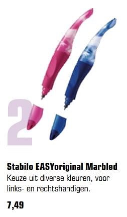 Aanbiedingen Stabilo easyoriginal marbled - Stabilo - Geldig van 13/11/2017 tot 05/12/2017 bij Primera