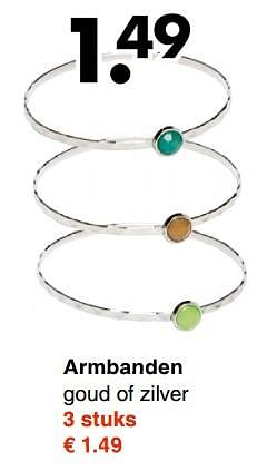 Aanbiedingen Armbanden - Huismerk - Wibra - Geldig van 13/11/2017 tot 25/11/2017 bij Wibra