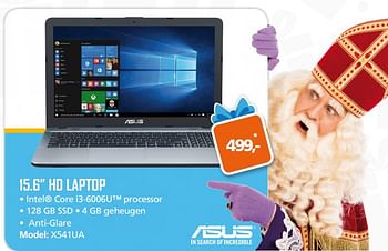 Aanbiedingen Asus hd laptop x541ua - Asus - Geldig van 13/11/2017 tot 05/12/2017 bij ITprodeals