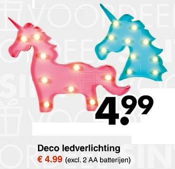 Aanbiedingen Deco ledverlichting - Huismerk - Wibra - Geldig van 13/11/2017 tot 25/11/2017 bij Wibra