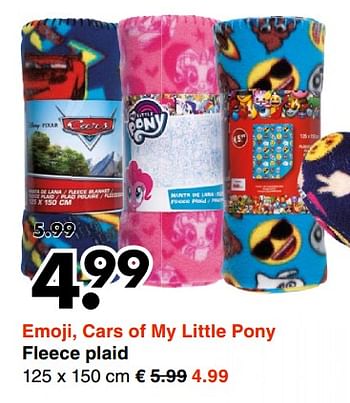 Aanbiedingen Fleece plaid - My Little Pony - Geldig van 13/11/2017 tot 25/11/2017 bij Wibra