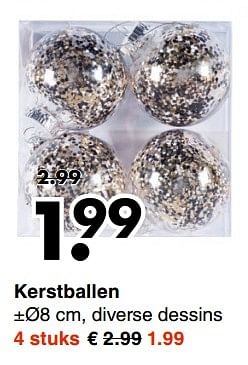 Aanbiedingen Kerstballen - Huismerk - Wibra - Geldig van 13/11/2017 tot 25/11/2017 bij Wibra