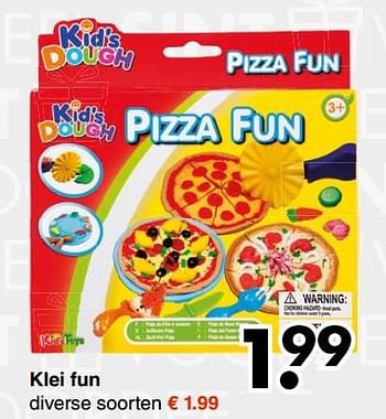 Aanbiedingen Klei fun - Kid's Dough - Geldig van 13/11/2017 tot 25/11/2017 bij Wibra