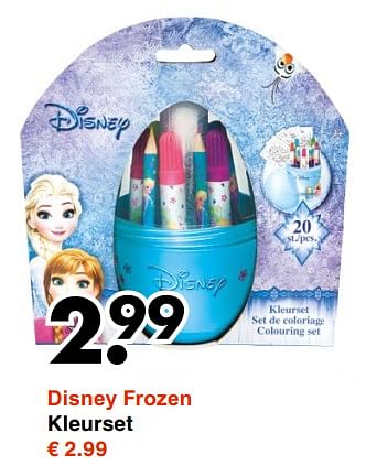 Aanbiedingen Kleurset - Disney  Frozen - Geldig van 13/11/2017 tot 25/11/2017 bij Wibra