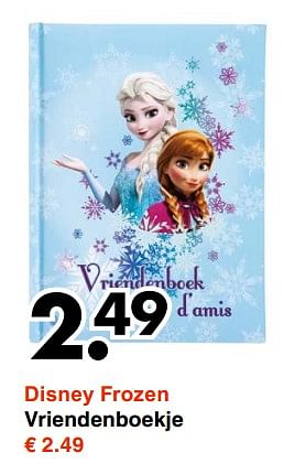 Aanbiedingen Vriendenboekje - Disney  Frozen - Geldig van 13/11/2017 tot 25/11/2017 bij Wibra