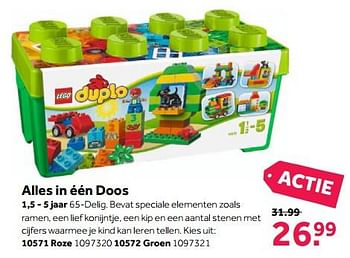 Aanbiedingen Alles in één doos - Lego - Geldig van 13/11/2017 tot 26/11/2017 bij Intertoys