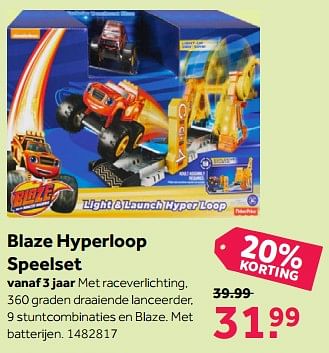 Aanbiedingen Blaze hyperloop speelset - Fisher-Price - Geldig van 13/11/2017 tot 26/11/2017 bij Intertoys
