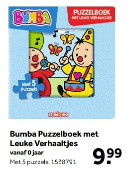 Aanbiedingen Bumba puzzelboek met leuke verhaaltjes - Studio 100 - Geldig van 13/11/2017 tot 26/11/2017 bij Intertoys