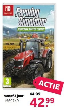 Aanbiedingen Farming simulator - Focus Home Interactive - Geldig van 13/11/2017 tot 26/11/2017 bij Intertoys