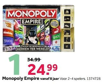 Aanbiedingen Monopoly empire - Huismerk - Intertoys - Geldig van 13/11/2017 tot 26/11/2017 bij Intertoys