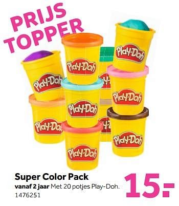 Aanbiedingen Super color pack - Play-Doh - Geldig van 13/11/2017 tot 26/11/2017 bij Intertoys