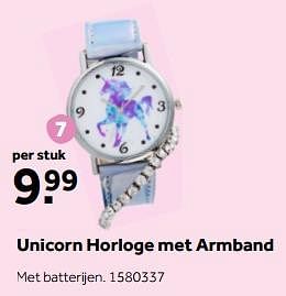Aanbiedingen Unicorn horloge met armband - Unicorn - Geldig van 13/11/2017 tot 26/11/2017 bij Intertoys