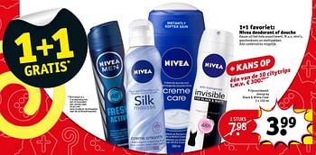 Aanbiedingen Deospray black + white clear - Nivea - Geldig van 14/11/2017 tot 19/11/2017 bij Kruidvat