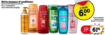 Aanbiedingen Elvive shampoo total repair - L'Oreal Paris - Geldig van 14/11/2017 tot 19/11/2017 bij Kruidvat