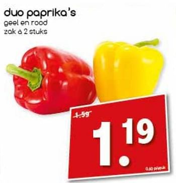 Aanbiedingen Duo paprikas`s - Huismerk - Agrimarkt - Geldig van 13/11/2017 tot 18/11/2017 bij Agrimarkt