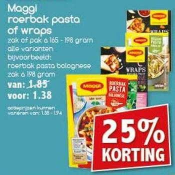 Aanbiedingen Maggi roerbak pasta of wraps - MAGGI - Geldig van 13/11/2017 tot 18/11/2017 bij Agrimarkt