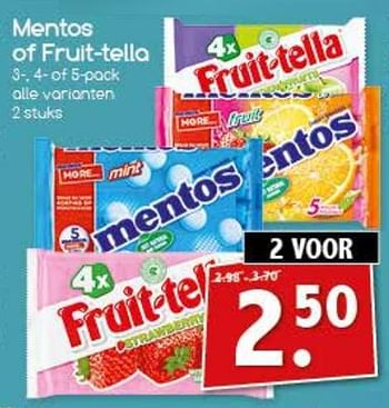 Aanbiedingen Mentos of fruit-tella - Huismerk - Agrimarkt - Geldig van 13/11/2017 tot 18/11/2017 bij Agrimarkt