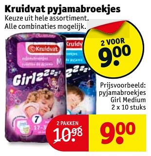 Aanbiedingen Pyjamabroekjes girl medium - Huismerk - Kruidvat - Geldig van 14/11/2017 tot 19/11/2017 bij Kruidvat