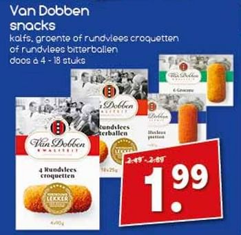 Aanbiedingen Van dobben snacks - Van Dobben - Geldig van 13/11/2017 tot 18/11/2017 bij Agrimarkt