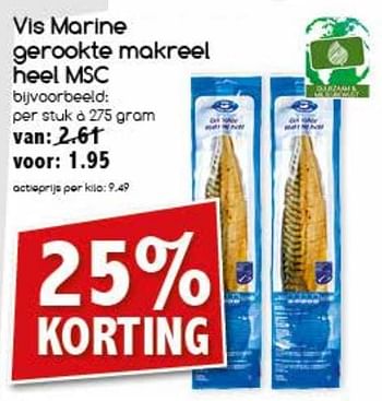 Aanbiedingen Vis marine gerookte makreel heel msc - Vismarine - Geldig van 13/11/2017 tot 18/11/2017 bij Agrimarkt