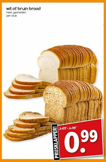 Aanbiedingen Wit of bruin brood - Huismerk - Agrimarkt - Geldig van 13/11/2017 tot 18/11/2017 bij Agrimarkt
