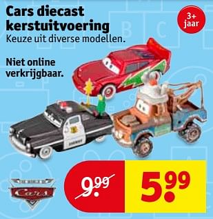 Aanbiedingen Cars diecast kerstuitvoering - Cars - Geldig van 14/11/2017 tot 19/11/2017 bij Kruidvat